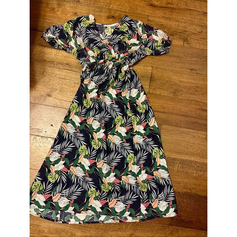 Seven Islands tropical maxi dress 12/14 1X